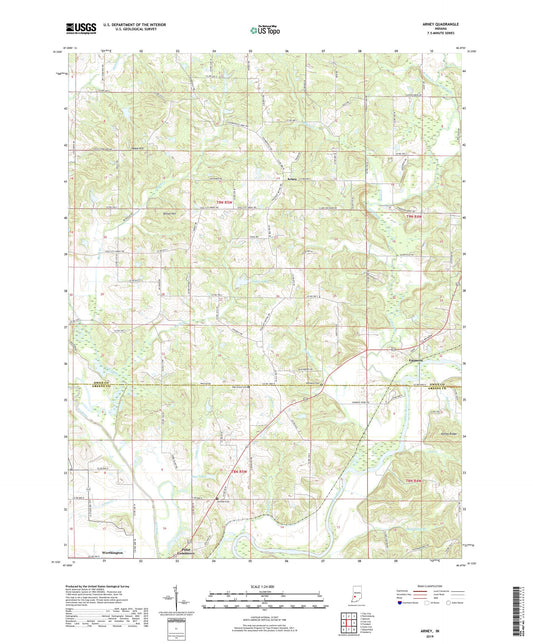Arney Indiana US Topo Map Image