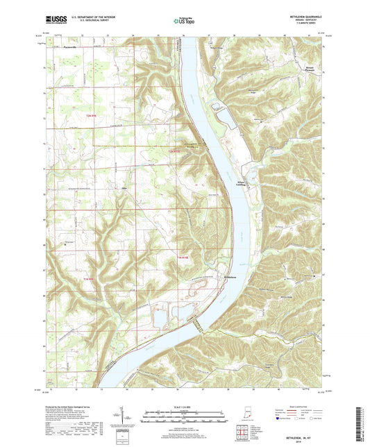 Bethlehem Indiana US Topo Map Image