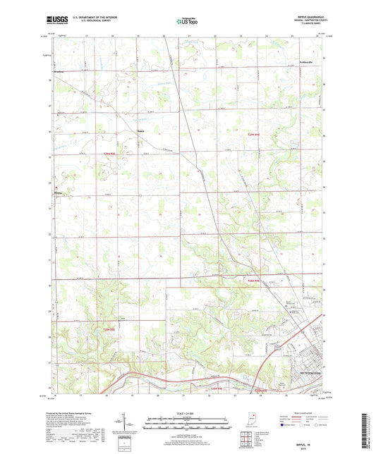 Bippus Indiana US Topo Map Image