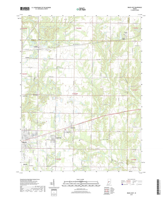 Brazil East Indiana US Topo Map Image