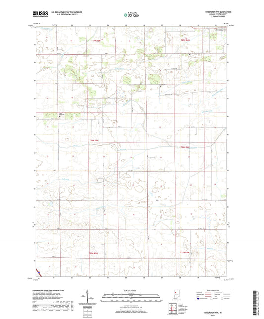 Brookston NW Indiana US Topo Map Image