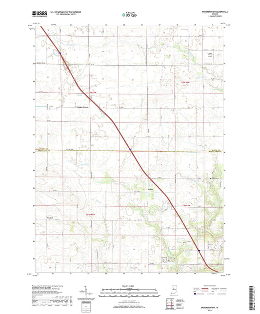 Brookston SW Indiana US Topo Map Image
