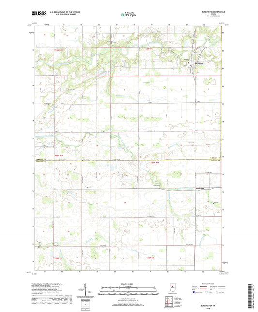 Burlington Indiana US Topo Map Image