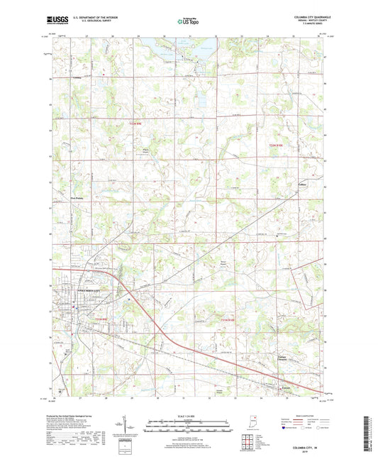 Columbia City Indiana US Topo Map Image