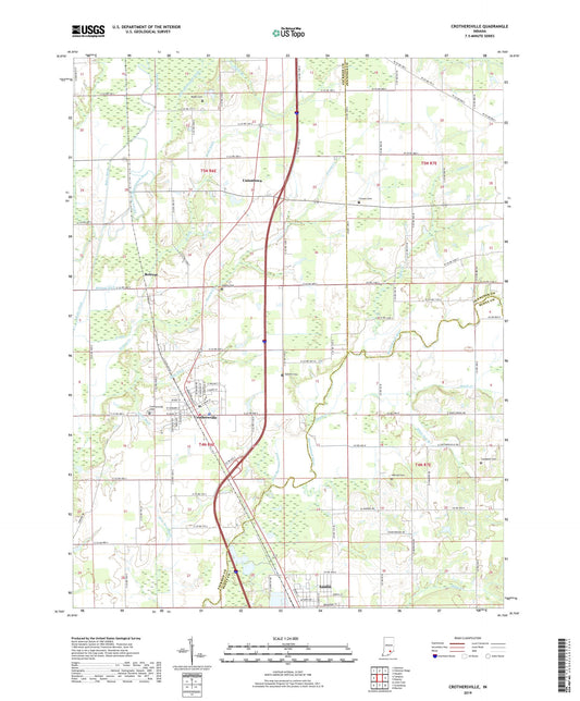 Crothersville Indiana US Topo Map Image