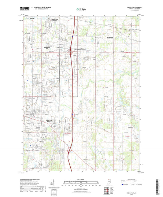 Crown Point Indiana US Topo Map Image