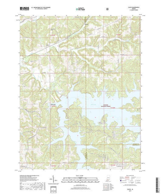 Cuzco Indiana US Topo Map Image