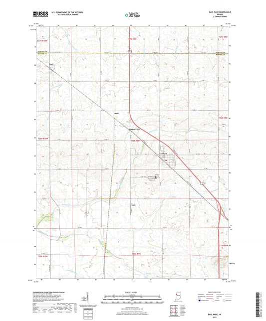 Earl Park Indiana US Topo Map Image