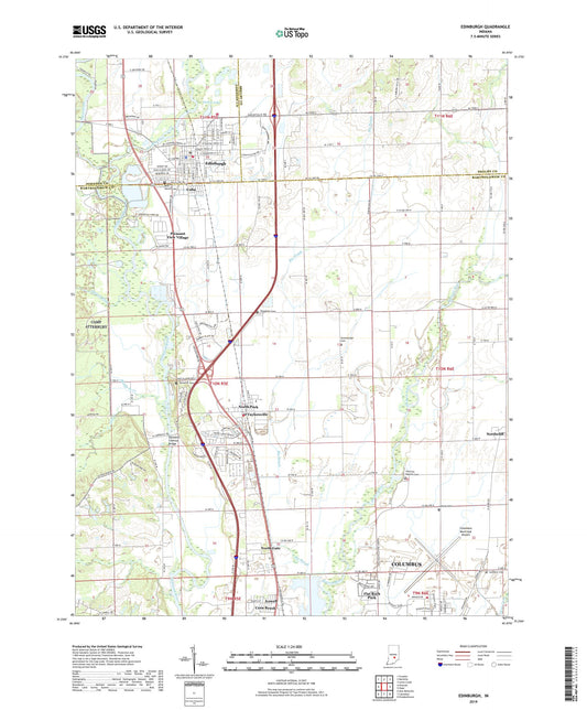 Edinburgh Indiana US Topo Map Image
