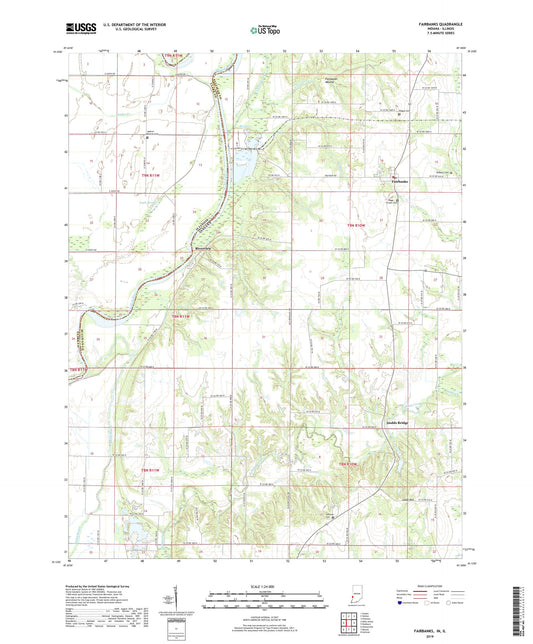 Fairbanks Indiana US Topo Map Image