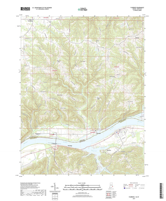 Florence Indiana US Topo Map Image