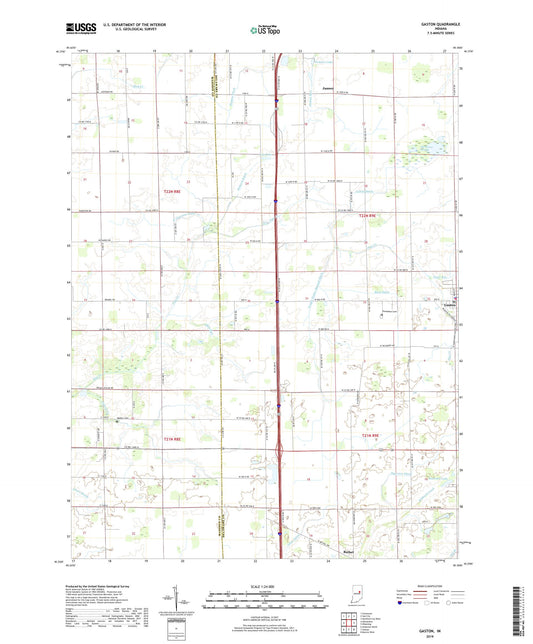Gaston Indiana US Topo Map Image