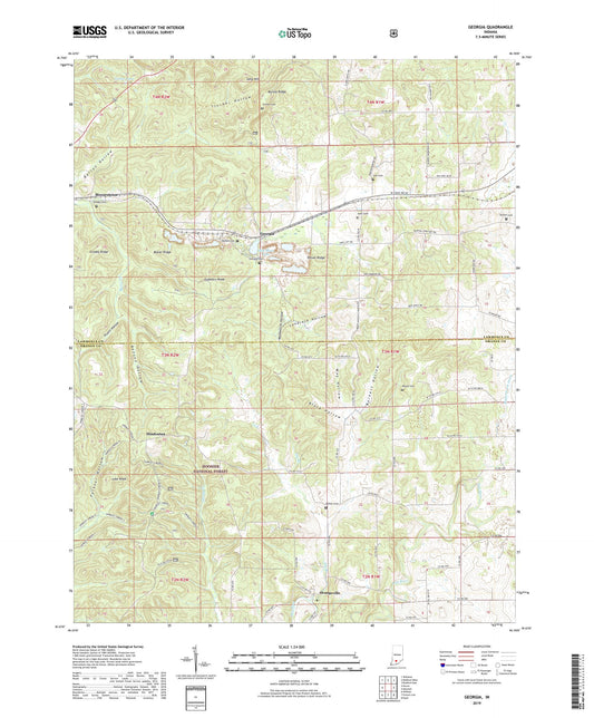 Georgia Indiana US Topo Map Image