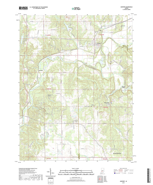 Gosport Indiana US Topo Map Image