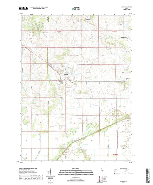 Hebron Indiana US Topo Map Image