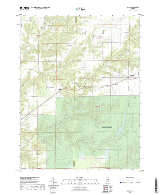 Holton Indiana US Topo Map Image