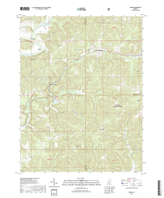 Huron Indiana US Topo Map Image