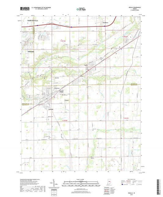 Ingalls Indiana US Topo Map Image