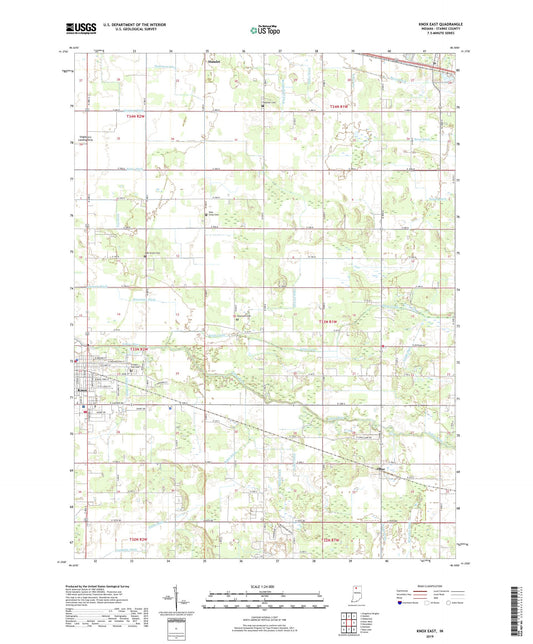 Knox East Indiana US Topo Map Image