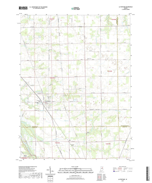 La Fontaine Indiana US Topo Map Image