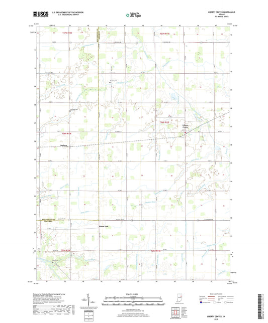 Liberty Center Indiana US Topo Map Image