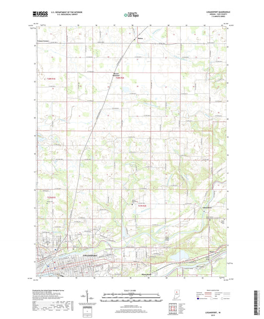 Logansport Indiana US Topo Map Image