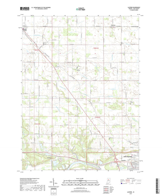 Lucerne Indiana US Topo Map Image