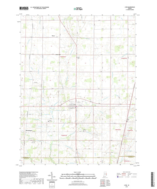 Lynn Indiana US Topo Map Image