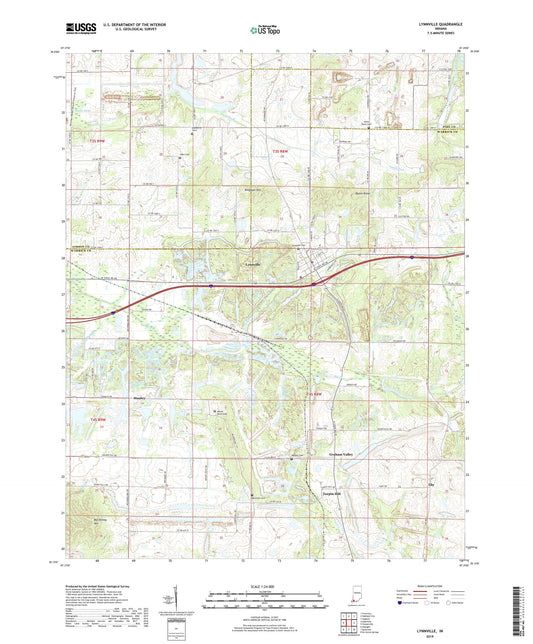 Lynnville Indiana US Topo Map Image
