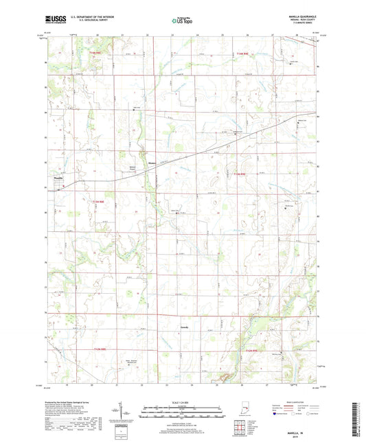 Manilla Indiana US Topo Map Image