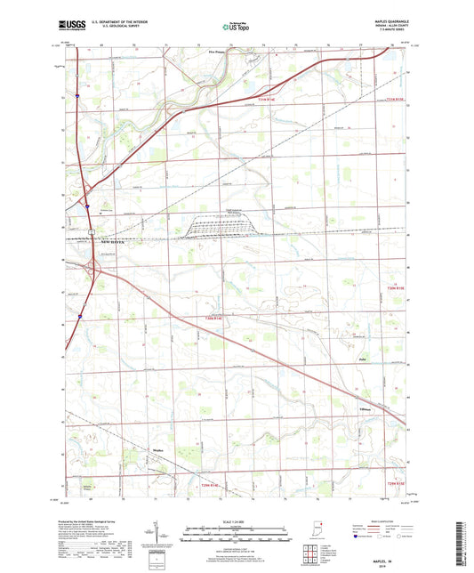 Maples Indiana US Topo Map Image