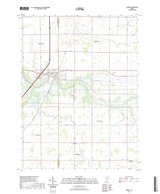 Markle Indiana US Topo Map Image