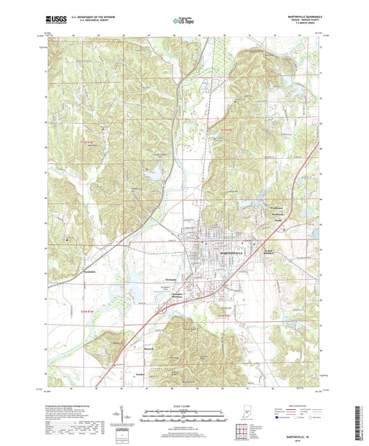 Martinsville Indiana US Topo Map Image