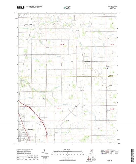 Miami Indiana US Topo Map Image