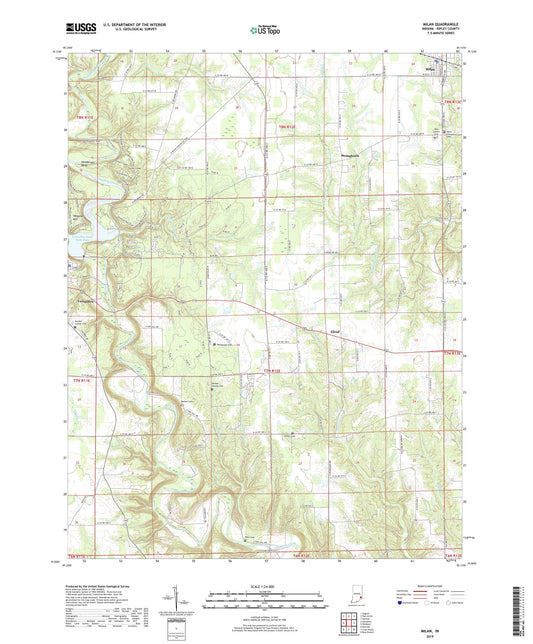 Milan Indiana US Topo Map Image