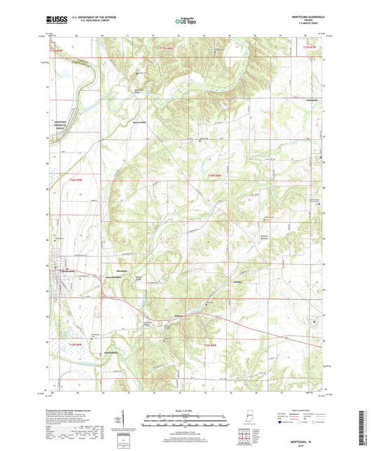 Montezuma Indiana US Topo Map Image