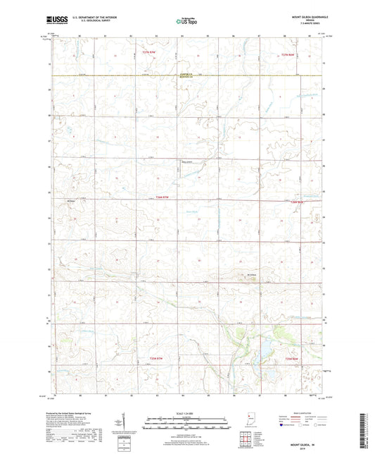 Mount Gilboa Indiana US Topo Map Image