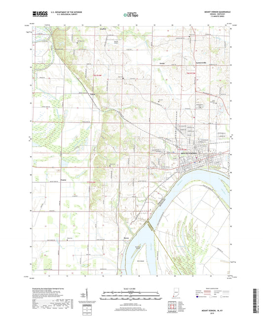 Mount Vernon Indiana US Topo Map Image