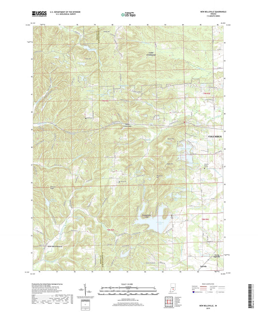 New Bellsville Indiana US Topo Map Image