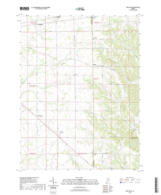 New Salem Indiana US Topo Map Image