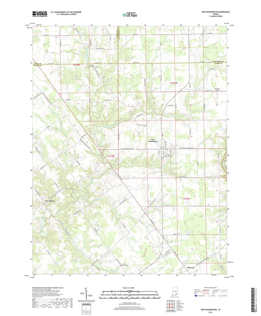 New Washington Indiana US Topo Map Image