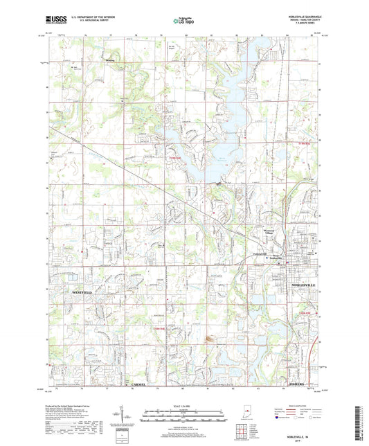Noblesville Indiana US Topo Map Image