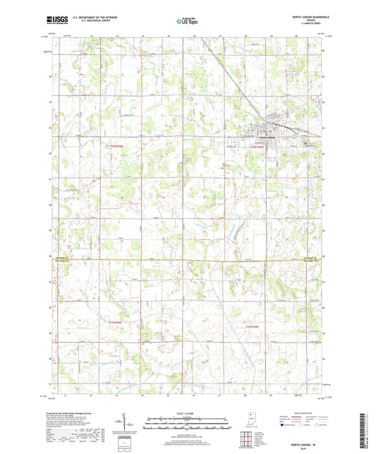 North Judson Indiana US Topo Map Image