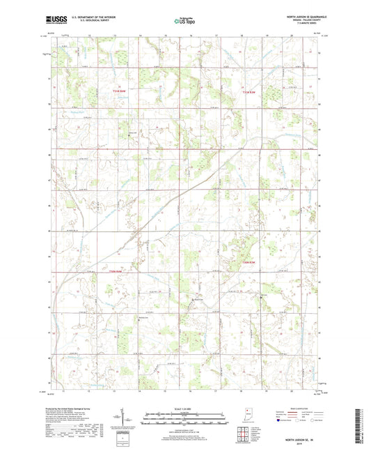 North Judson SE Indiana US Topo Map Image