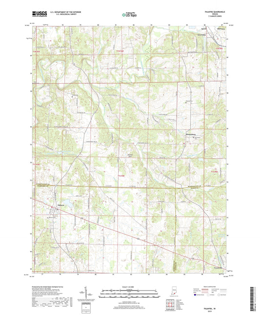 Palmyra Indiana US Topo Map Image