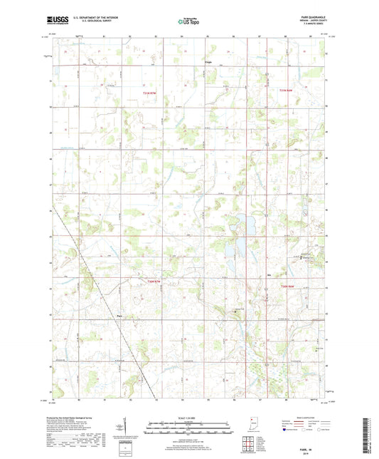 Parr Indiana US Topo Map Image