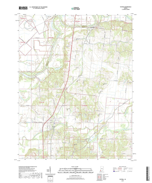 Patoka Indiana US Topo Map Image