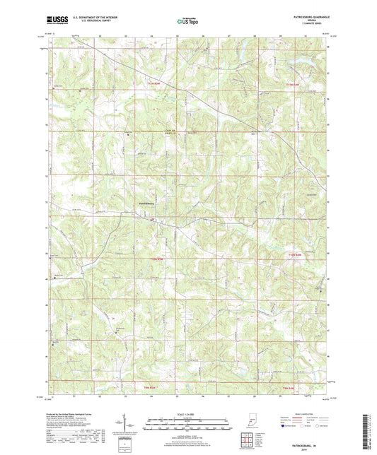 Patricksburg Indiana US Topo Map Image