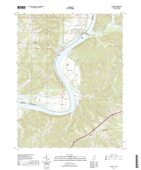 Patriot Indiana US Topo Map Image