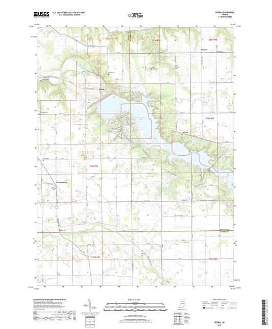 Peoria Indiana US Topo Map Image